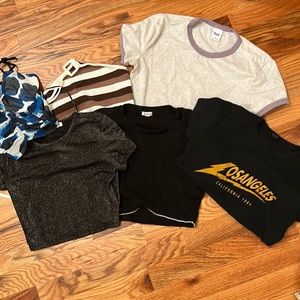 ALL these shirts - brands include aritzia/ garage/ zara / brandy Melville